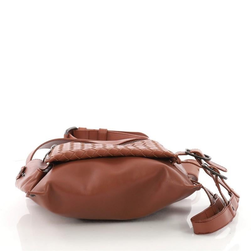 Women's or Men's Bottega Veneta Zip Pocket Waist Bag Leather with Intrecciato