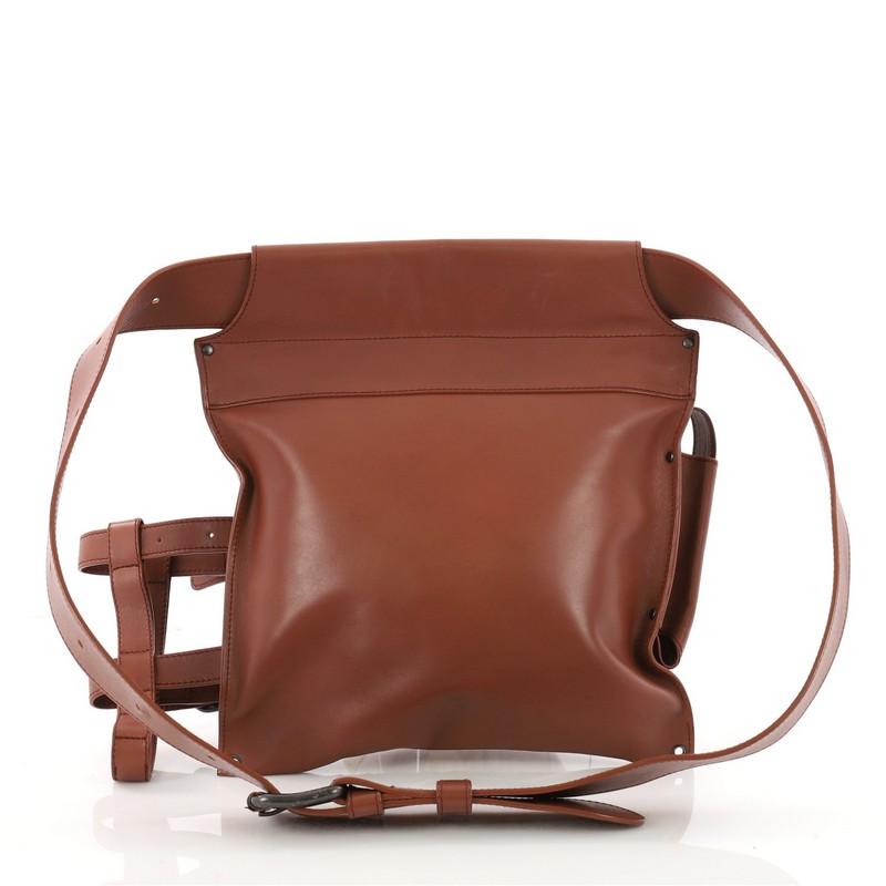 Bottega Veneta Zip Pocket Waist Bag Leather with Intrecciato In Good Condition In NY, NY