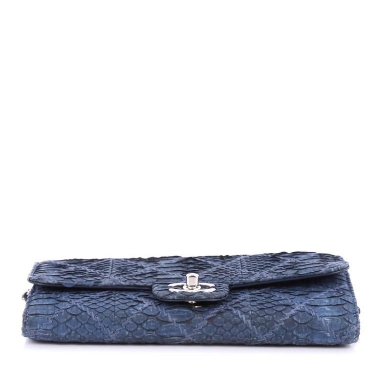 Women's or Men's Chanel Ultimate Stitch Chain Wallet Quilted Matte Python Long