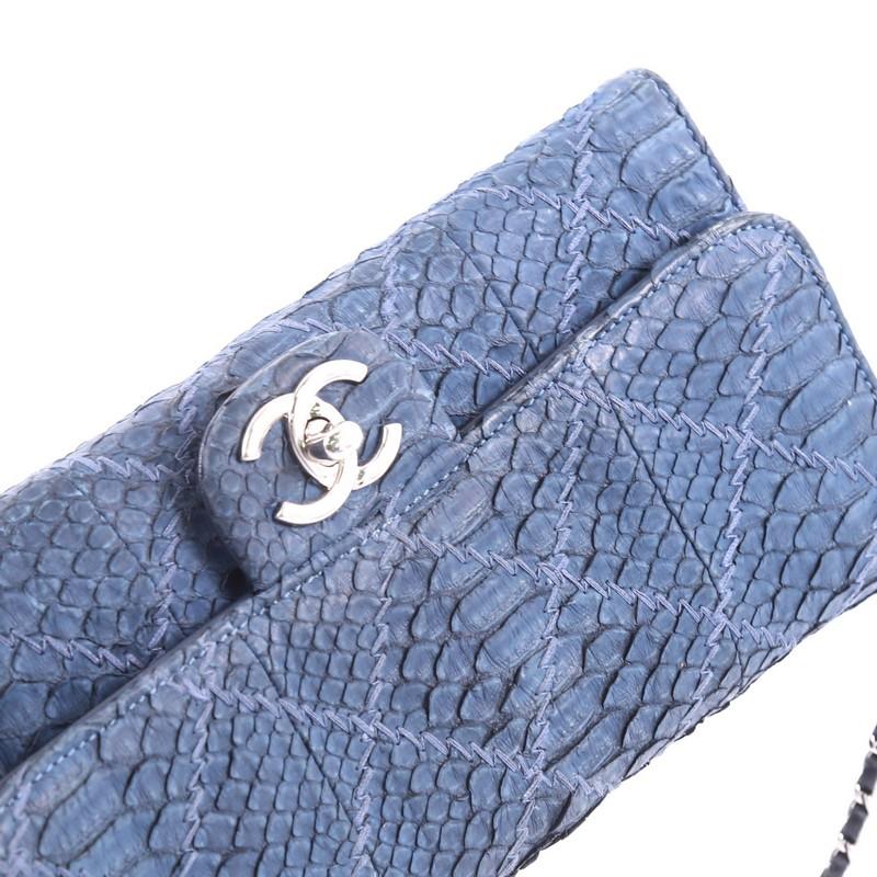Chanel Ultimate Stitch Chain Wallet Quilted Matte Python Long 2