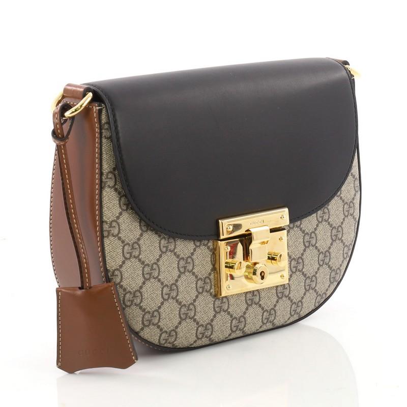 gucci padlock saddle bag