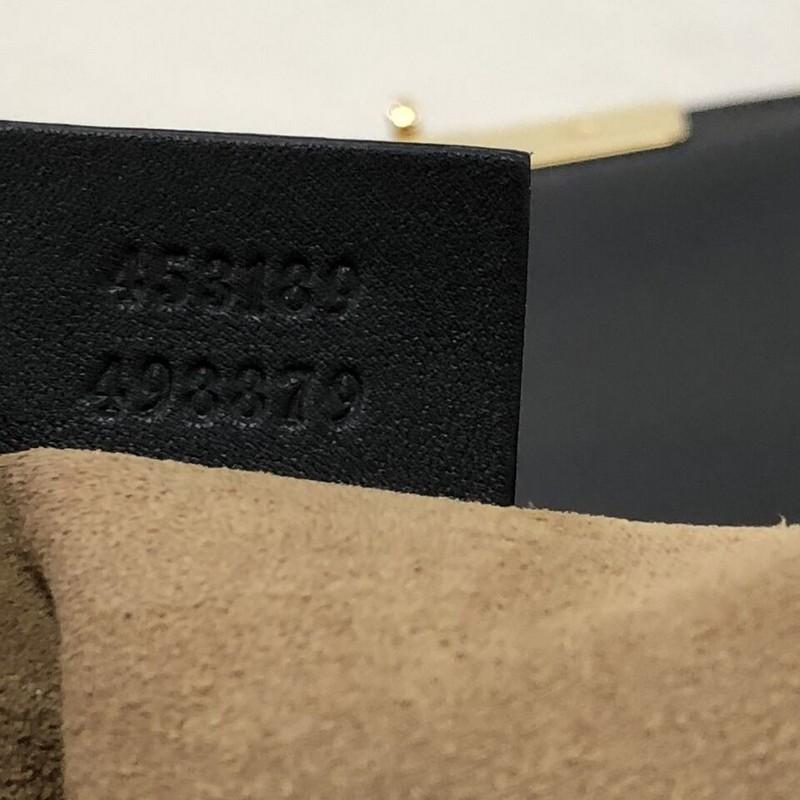 Gucci Padlock Saddle Shoulder Bag GG Coated Canvas and Leather Medium In Good Condition In NY, NY