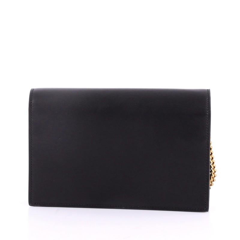 Saint Laurent Classic Monogram Tassel Chain Wallet Leather  In Good Condition In NY, NY