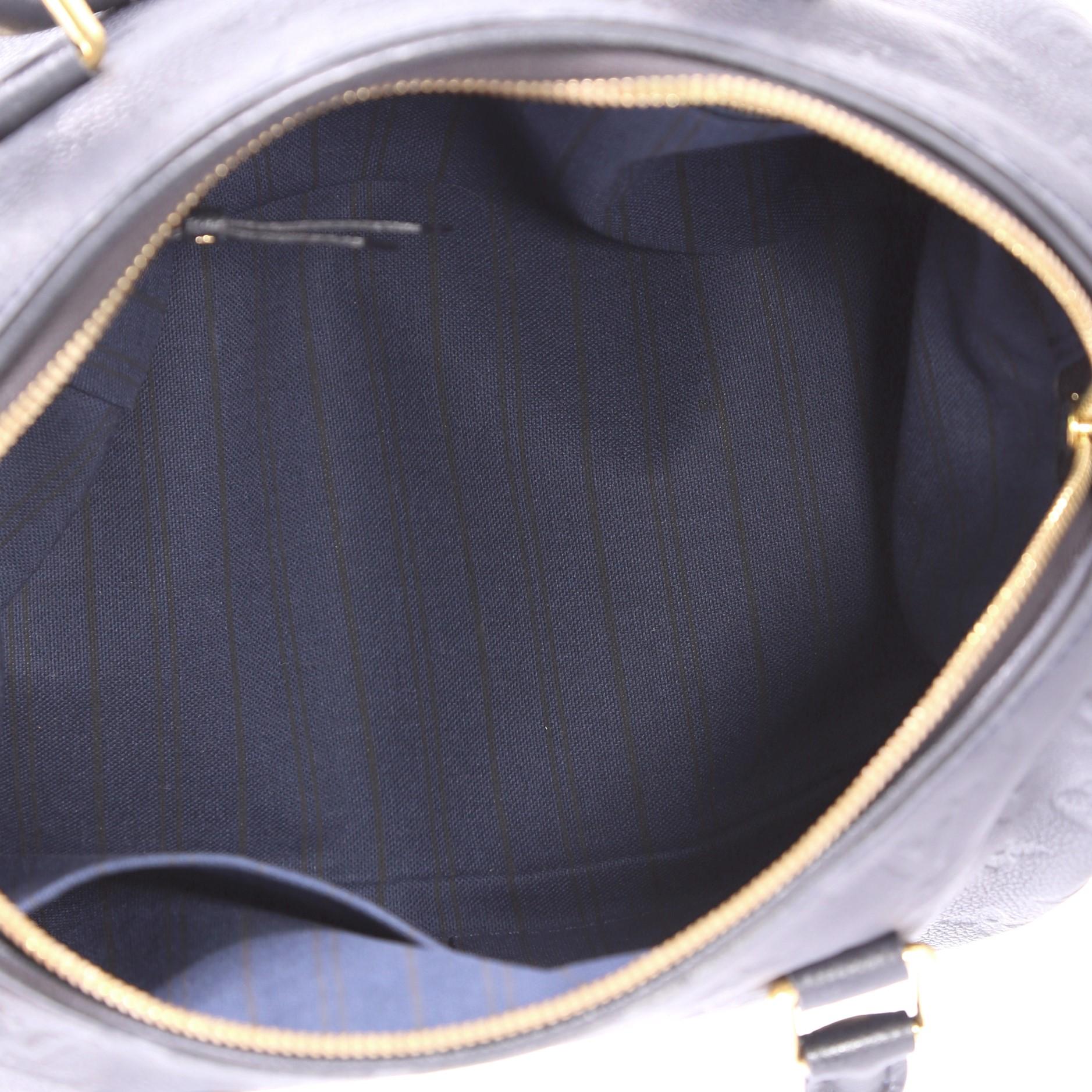 Women's or Men's Louis Vuitton Speedy Bandouliere Bag Monogram Empreinte Leather 25