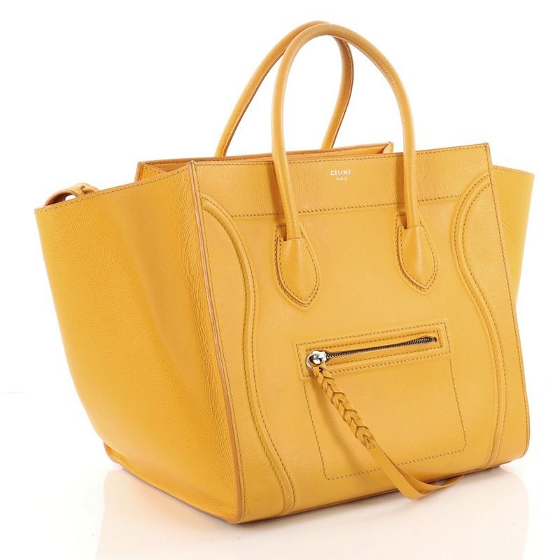 Orange Celine Phantom Handbag Grainy Leather Medium 