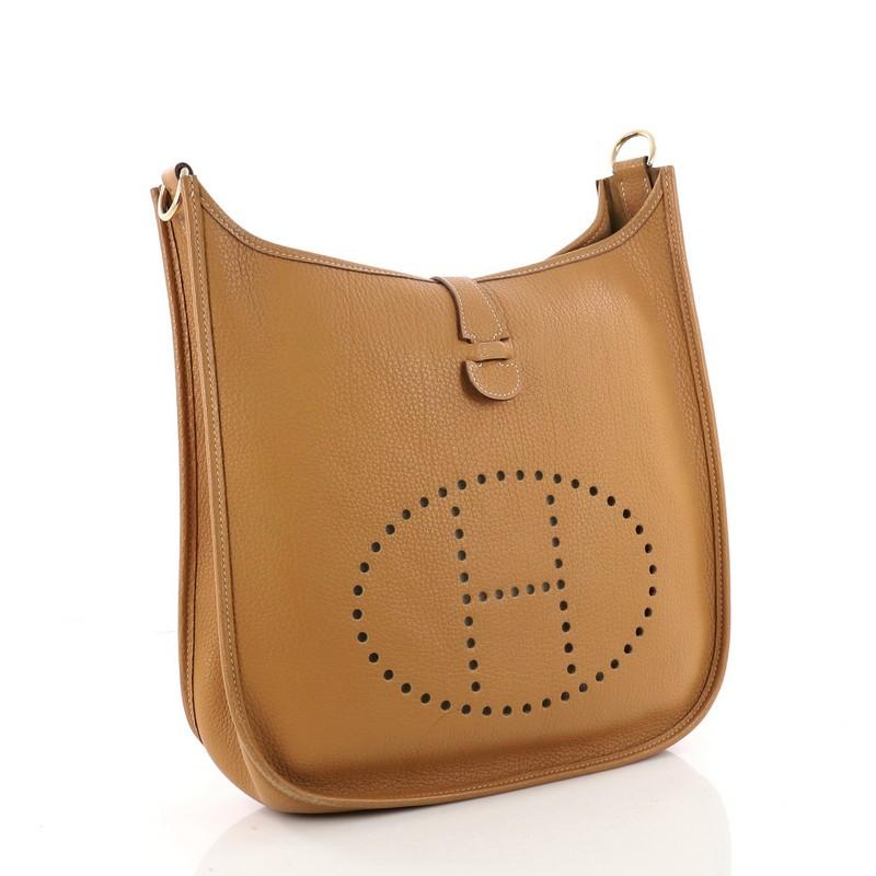 Brown Hermes Evelyne Crossbody Gen I Fjord PM