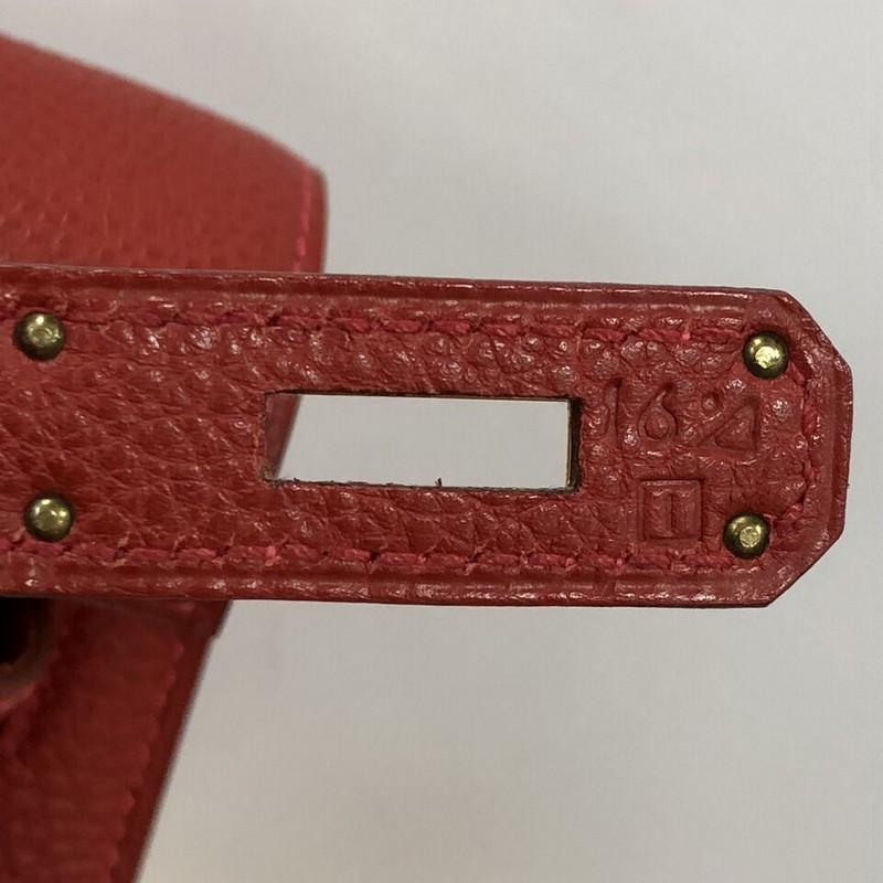 Hermes Kelly Handbag Vermillion Red Togo with Gold Hardware 35 2