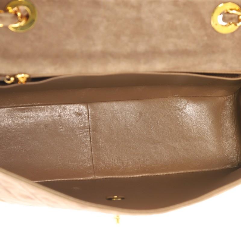 Chanel Vintage Classic Single Flap Bag Quilted Suede Maxi 1