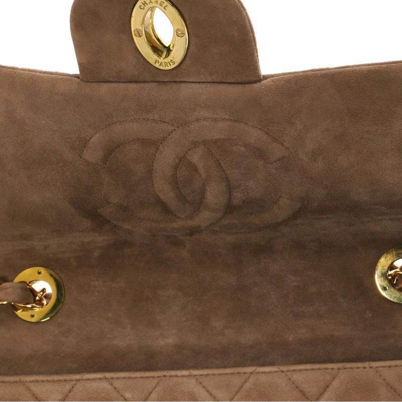 Chanel Vintage Classic Single Flap Bag Quilted Suede Maxi 2