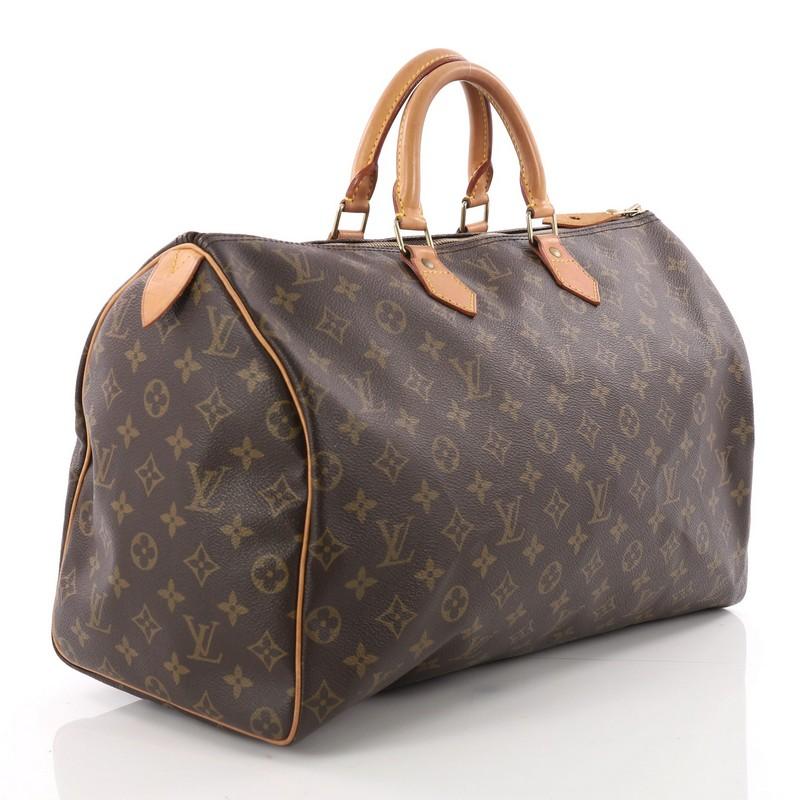 Black Louis Vuitton Speedy Handbag Monogram Canvas 40