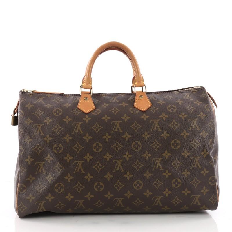 Louis Vuitton Speedy Handbag Monogram Canvas 40 In Good Condition In NY, NY