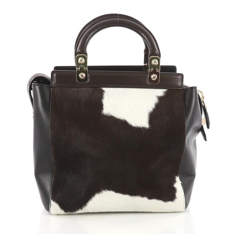 Black Givenchy HDG Tote Pony Hair and Leather Small