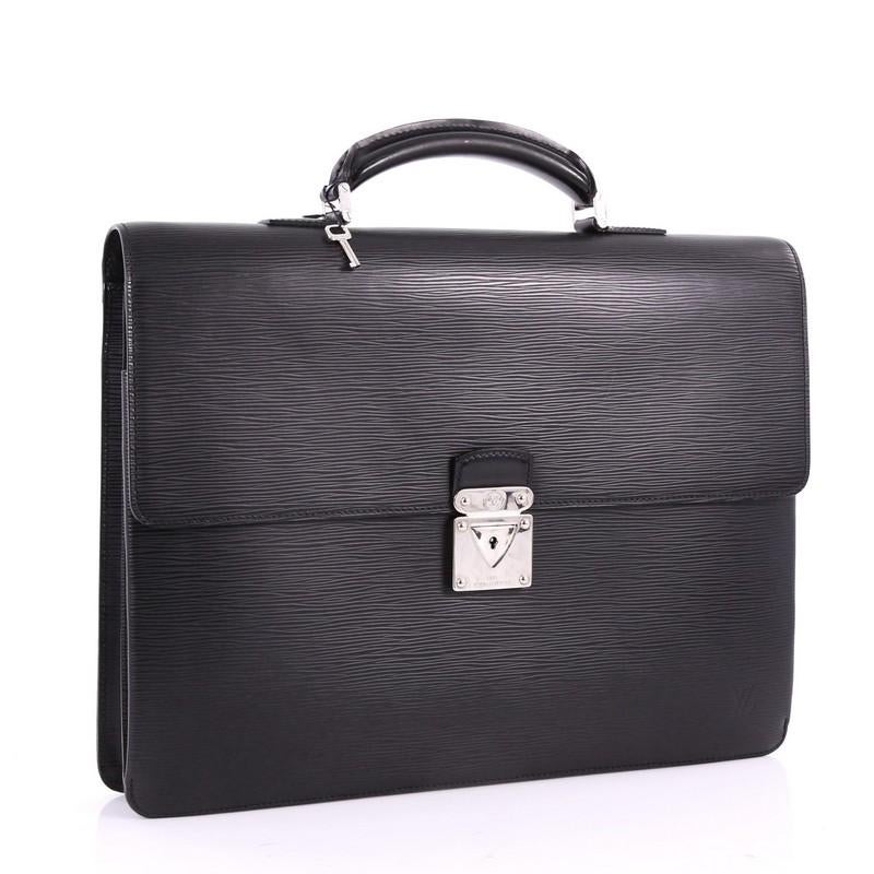 Black Louis Vuitton Neo Robusto 1 Briefcase Epi Leather