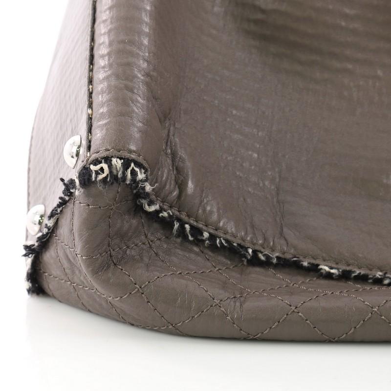 Chanel Tweedy Tote Lambskin and Tweed Large 3