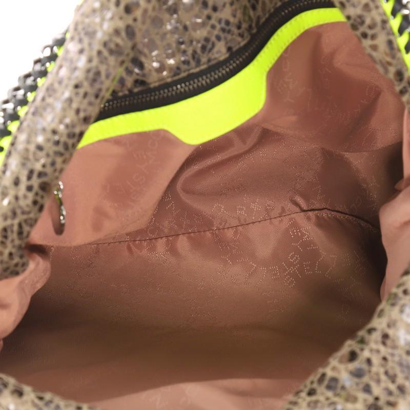 Gray Stella McCartney Falabella Fold Over Bag Faux Python