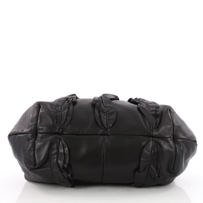 Women's or Men's Prada Ruffle Shoulder Bag Leather Large