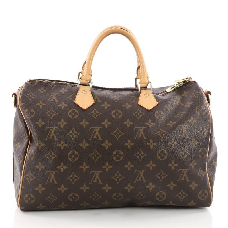 Louis Vuitton Speedy Bandouliere Bag Monogram Canvas 35  In Good Condition In NY, NY
