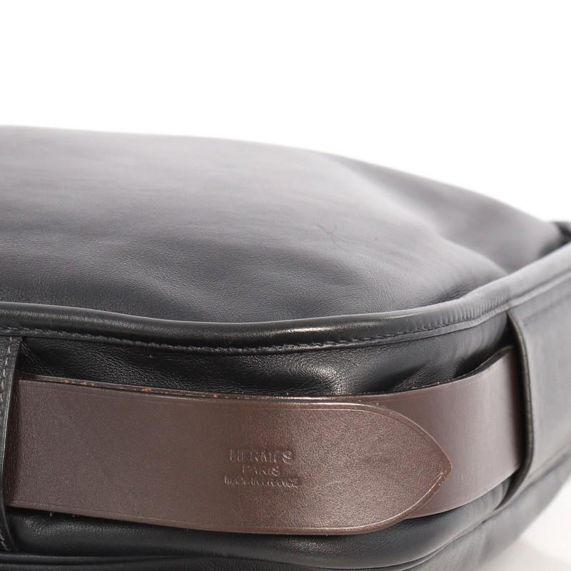 Black Hermes Barda Messenger Bag Veau Sikkim 35