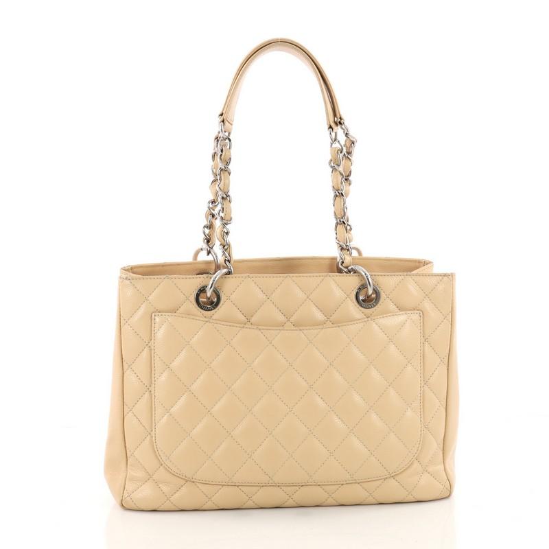 Chanel Grand Shopping Tote Quilted Caviar  In Good Condition In NY, NY