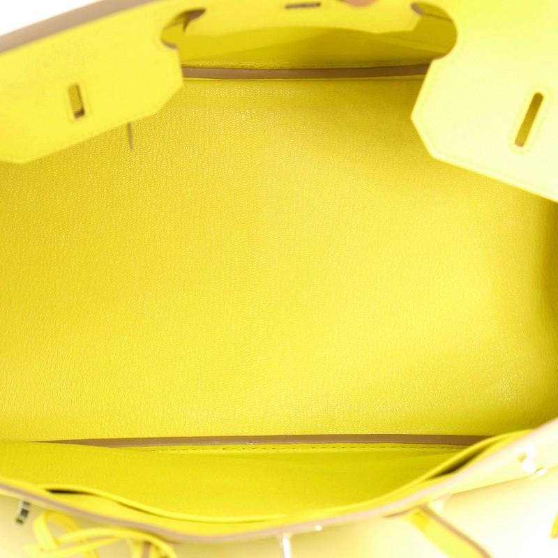 Hermes Birkin Handbag Yellow Epsom with Palladium Hardware 35  6