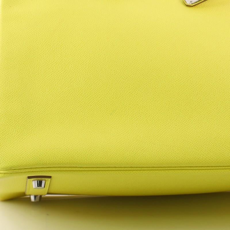 Hermes Birkin Handbag Yellow Epsom with Palladium Hardware 35  3