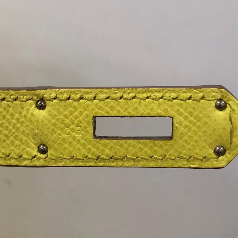 Hermes Birkin Handbag Yellow Epsom with Palladium Hardware 35  7