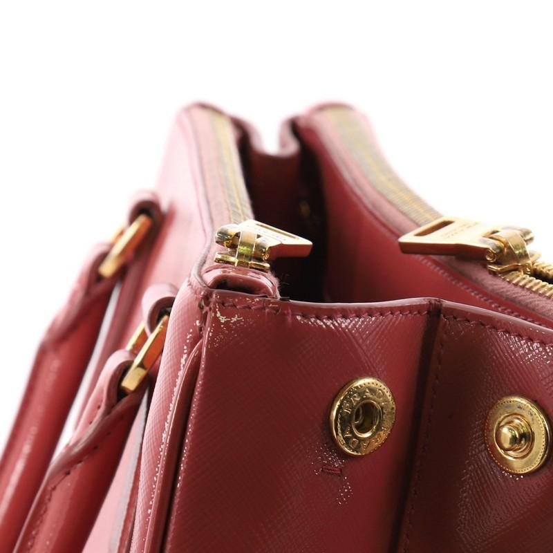 Prada Front Pocket Double Zip Lux Tote Saffiano Leather Medium 2