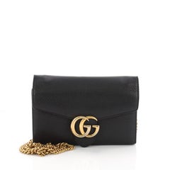 Used Gucci GG Marmont Chain Wallet Leather Mini 