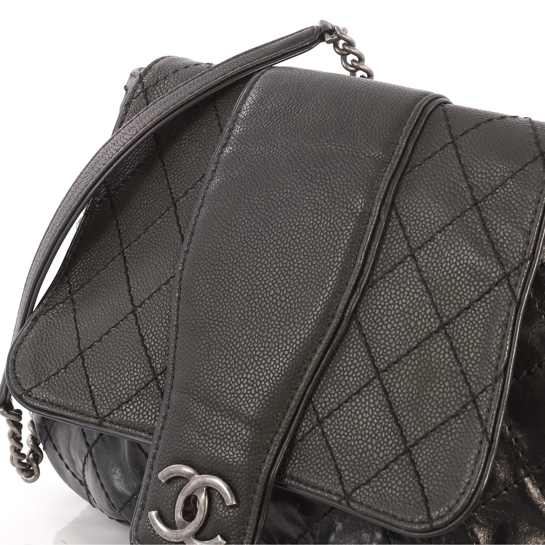 Chanel Bubble Graphic Messenger Quilted Calfskin with Caviar Large  2