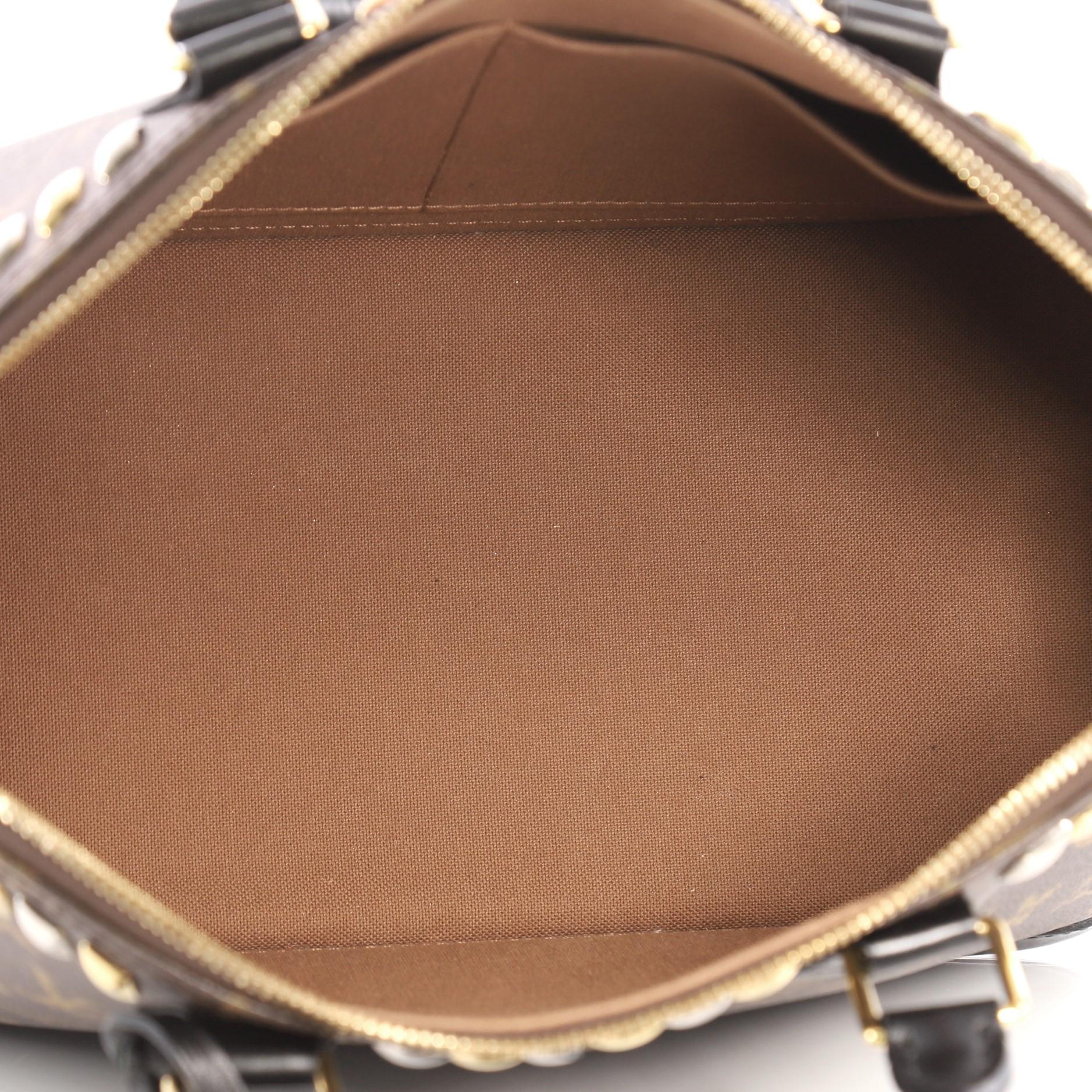 Louis Vuitton Metall Steine Alma Handtasche Nieten Monogramm Canvas PM 6