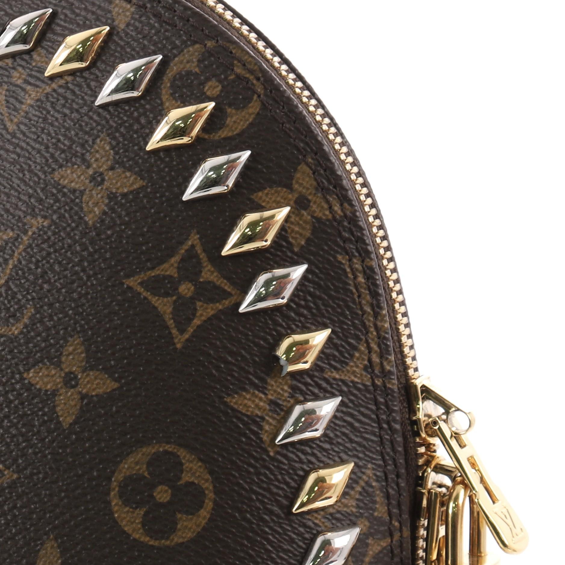 Louis Vuitton Metall Steine Alma Handtasche Nieten Monogramm Canvas PM 3
