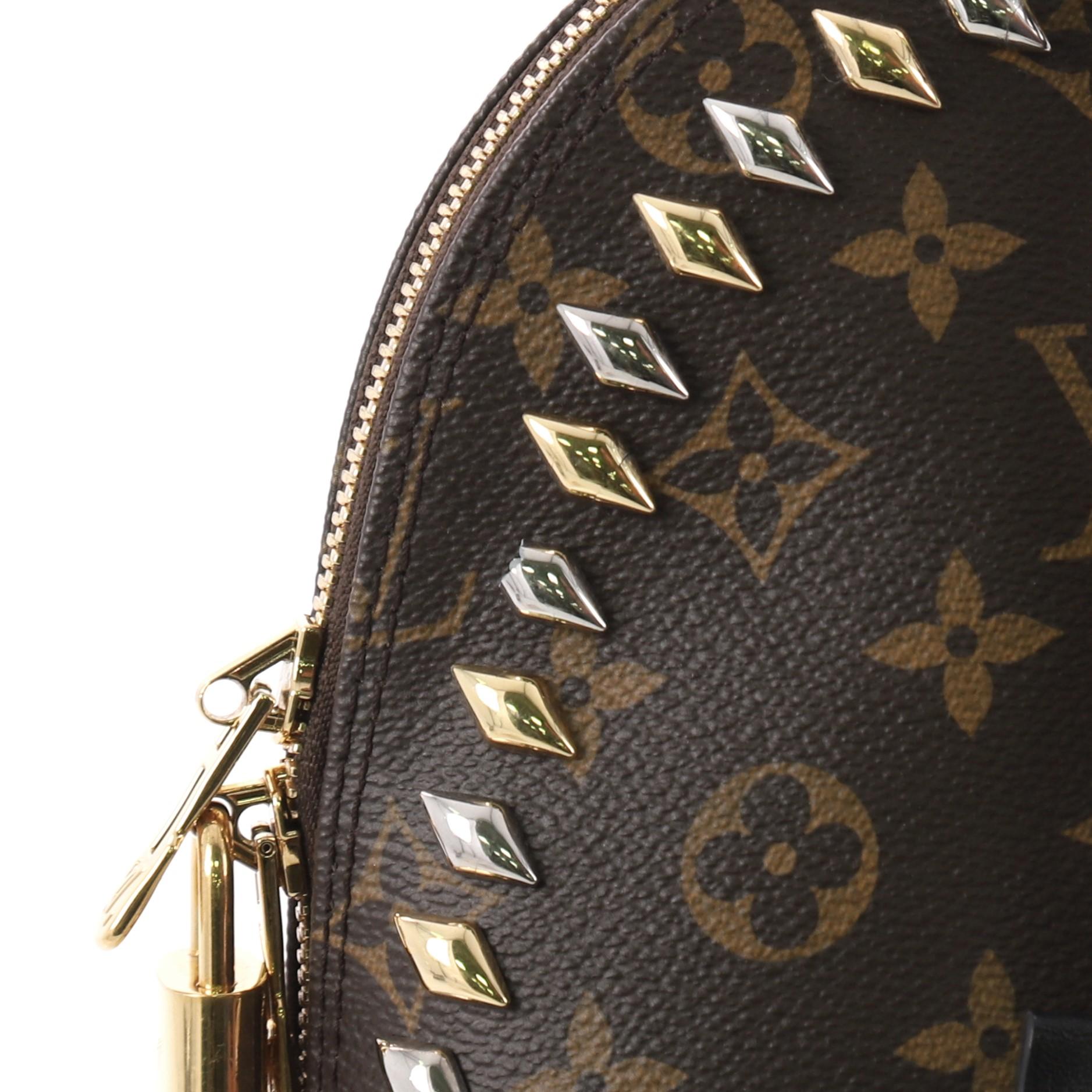 Louis Vuitton Metall Steine Alma Handtasche Nieten Monogramm Canvas PM 5
