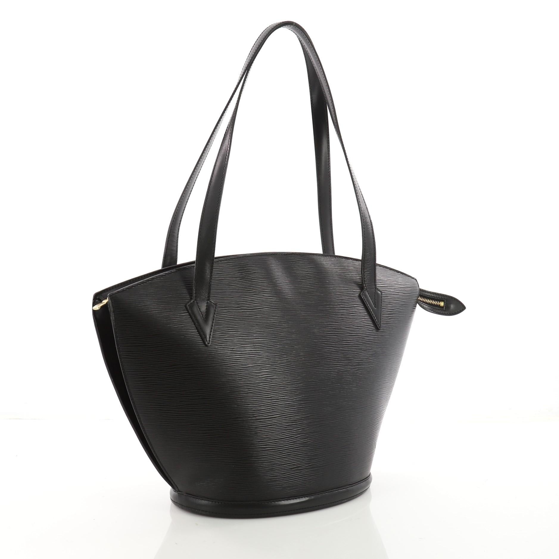 Black Louis Vuitton Saint Jacques Handbag Epi Leather GM