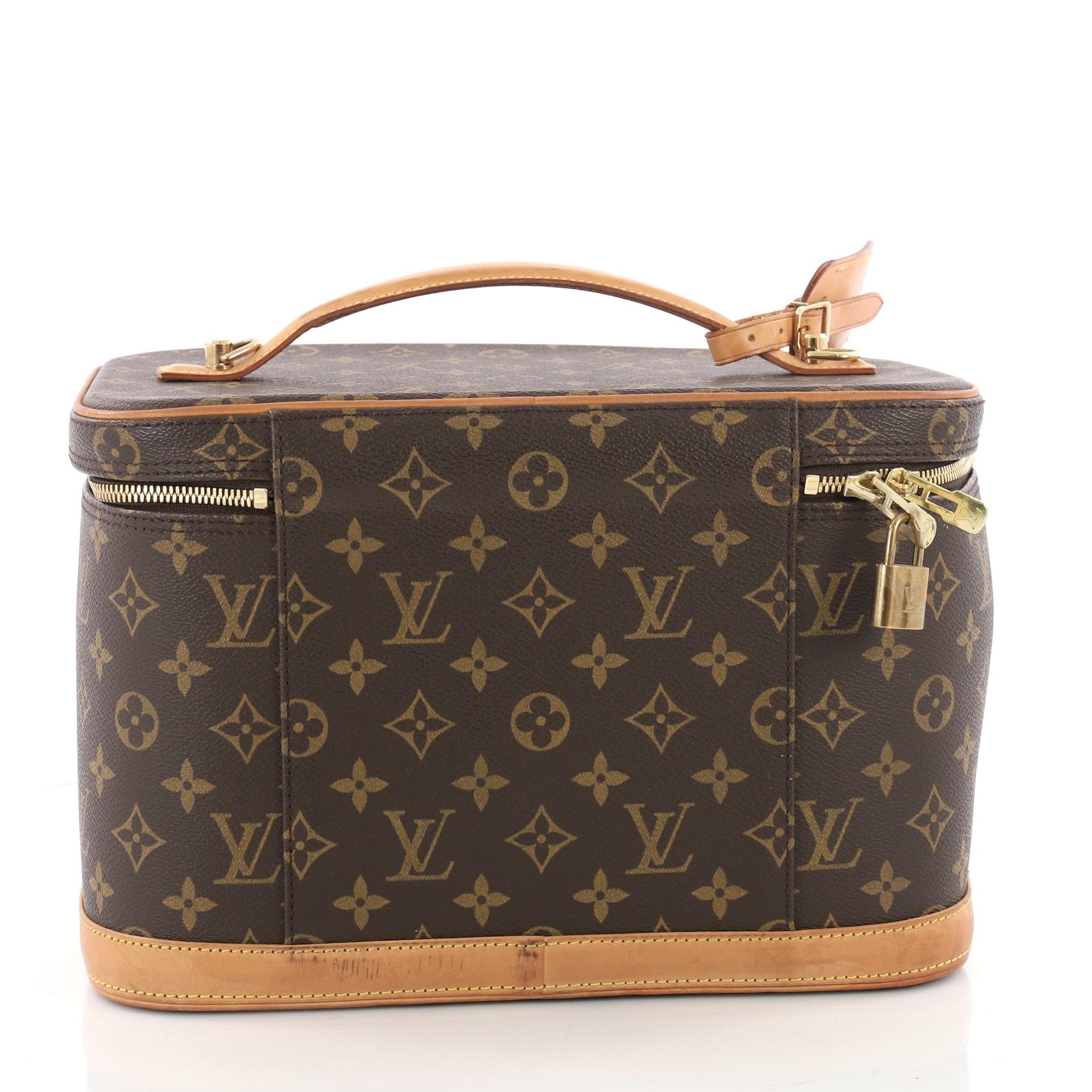 Louis Vuitton Nice Train Case Monogram Canvas In Good Condition In NY, NY