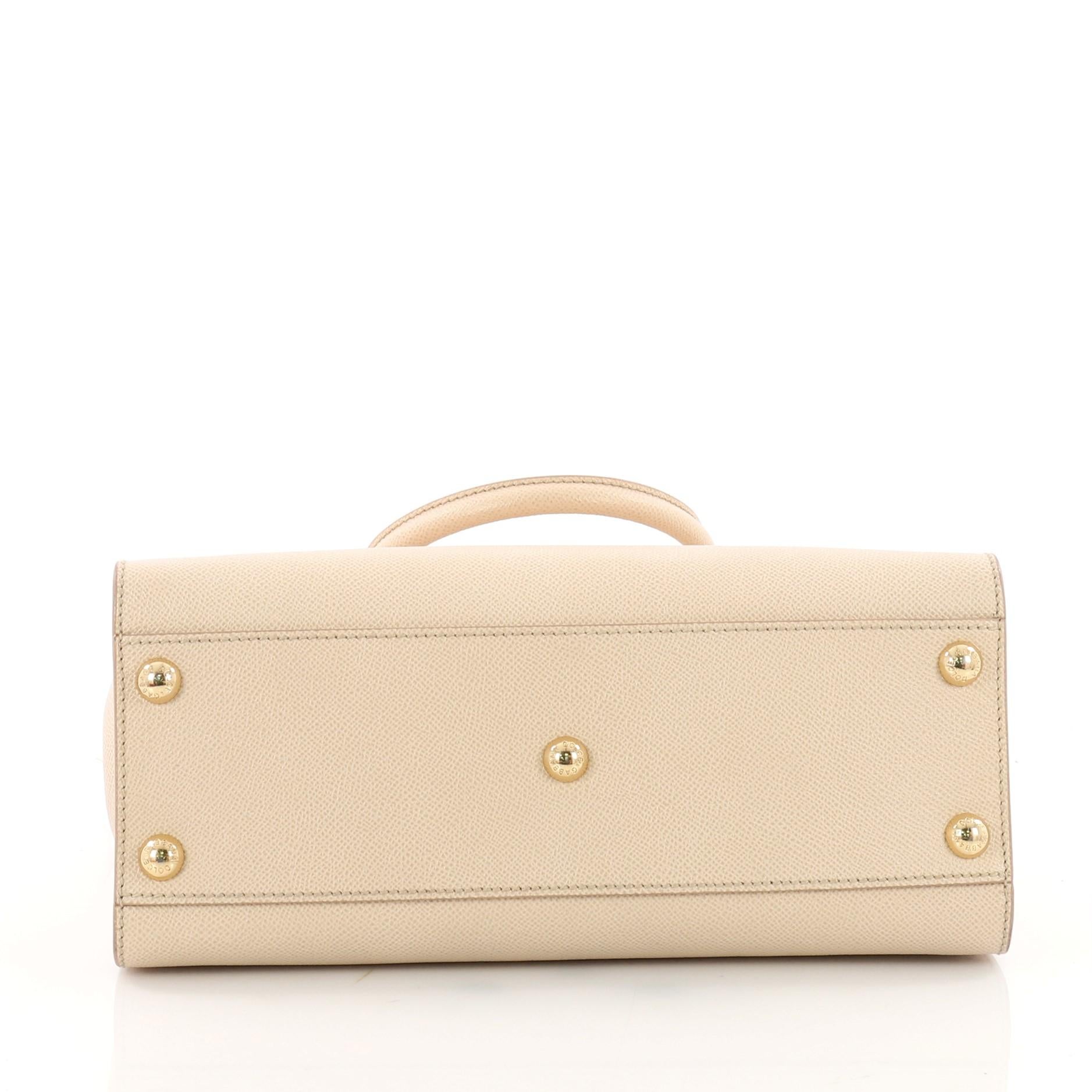 Women's or Men's Dolce & Gabbana Convertible Lock Compartment Handbag Leather Medium
