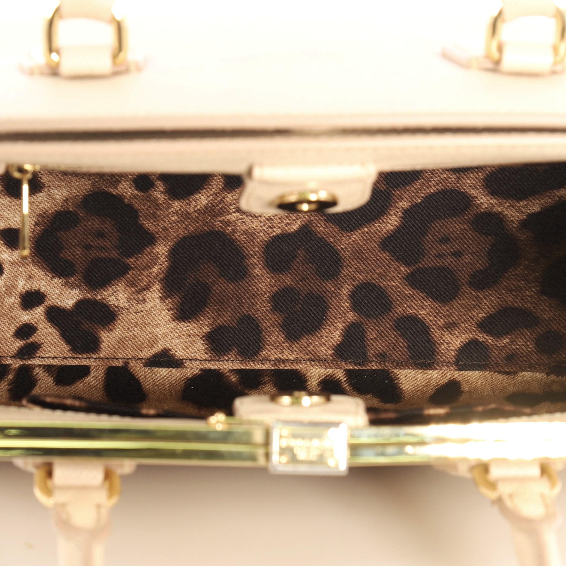 Dolce & Gabbana Convertible Lock Compartment Handbag Leather Medium 1