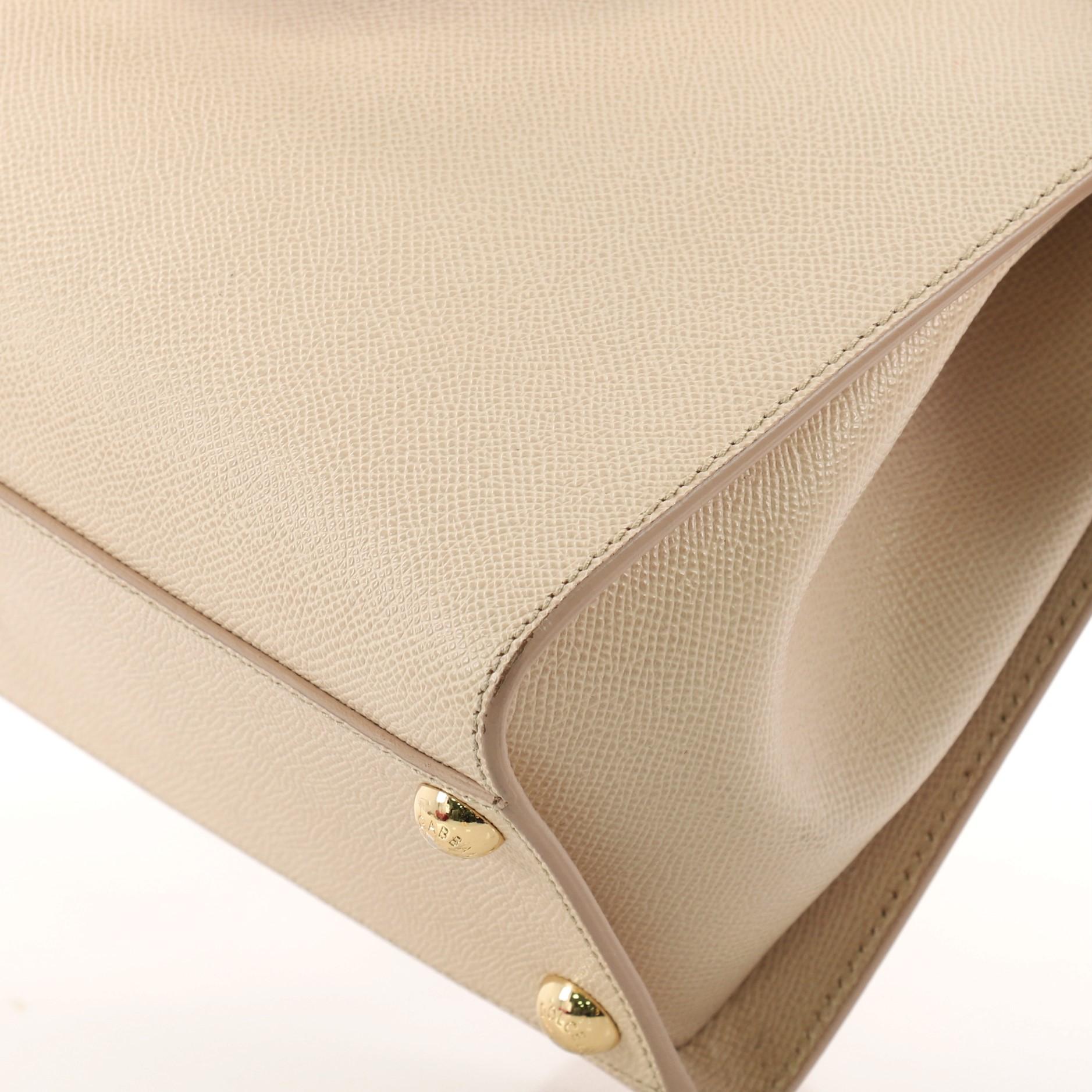 Dolce & Gabbana Convertible Lock Compartment Handbag Leather Medium 2