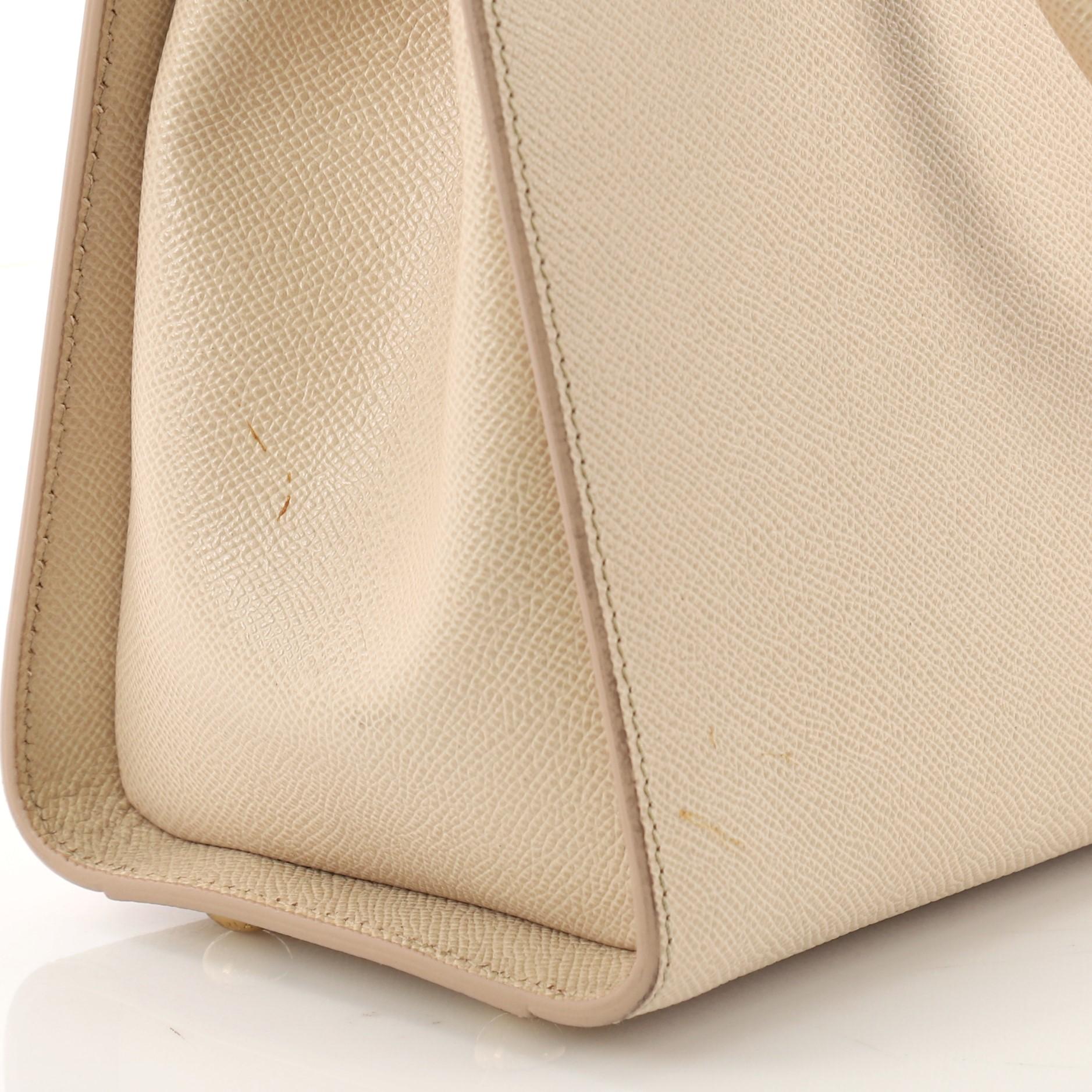 Dolce & Gabbana Convertible Lock Compartment Handbag Leather Medium 3