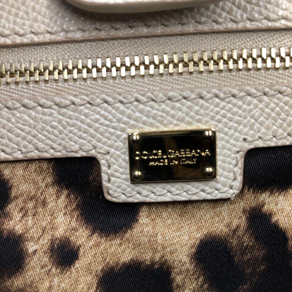 Dolce & Gabbana Convertible Lock Compartment Handbag Leather Medium 4