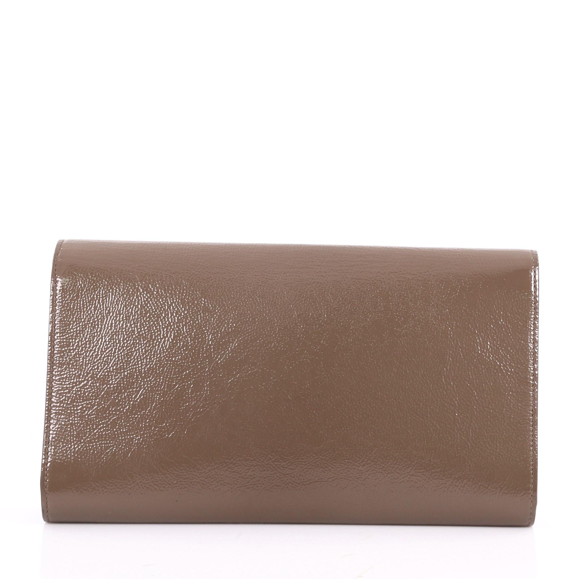 Saint Laurent Belle de Jour Clutch Leather  In Good Condition In NY, NY