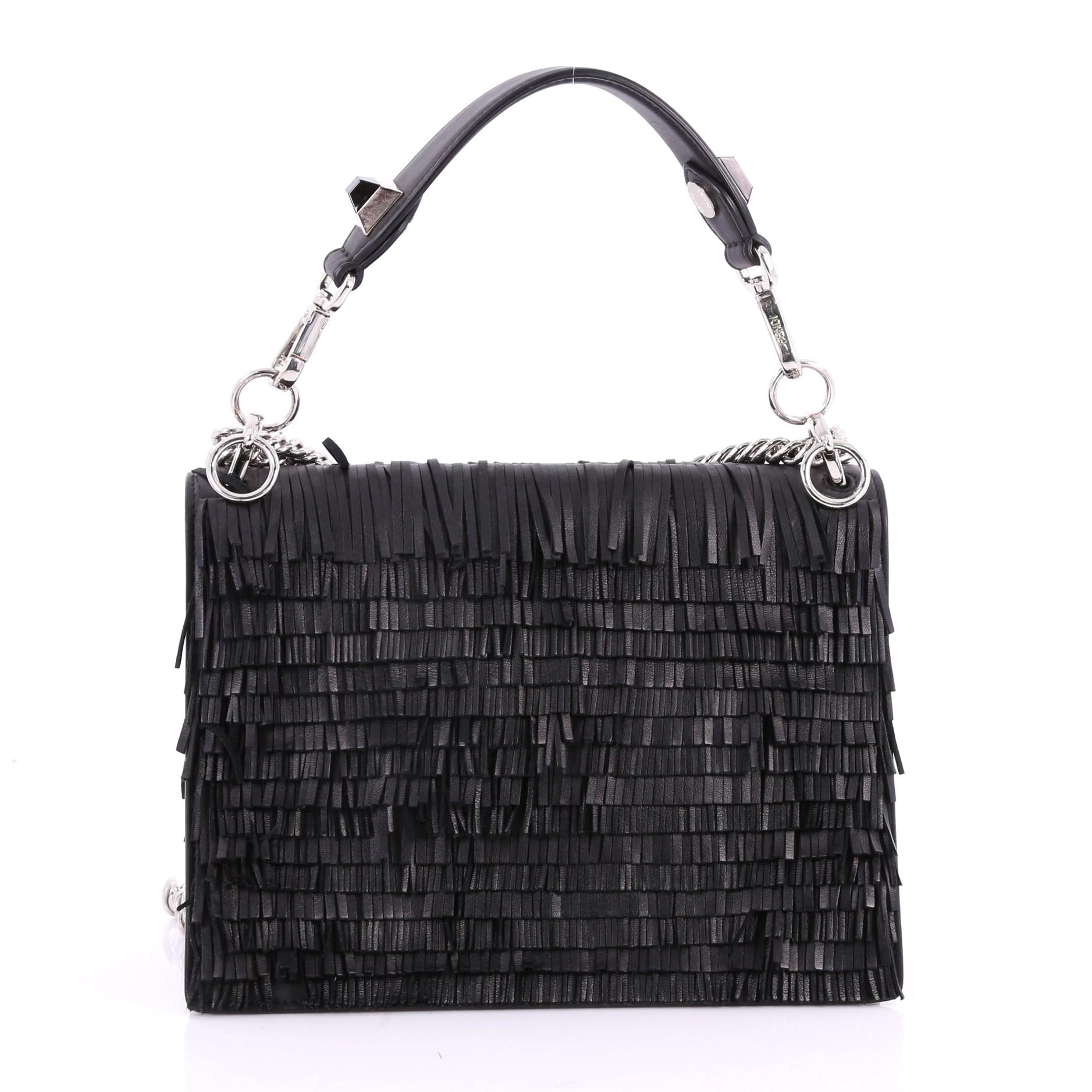 leather handbag with fringe