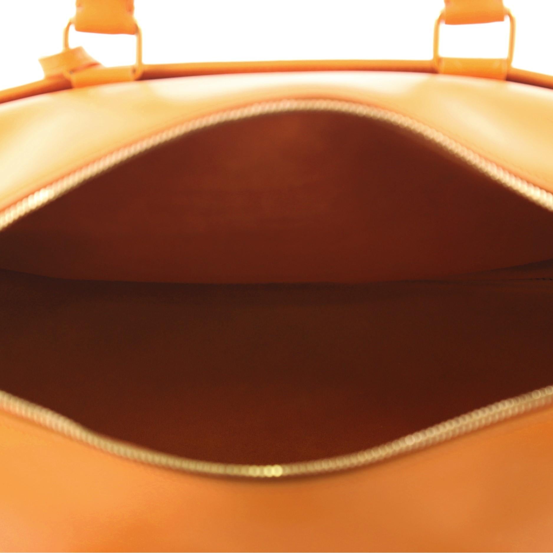 Orange Saint Laurent Classic Duffle Bag Leather 12