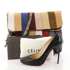 Celine Gourmette Shoulder Bag Suede Large