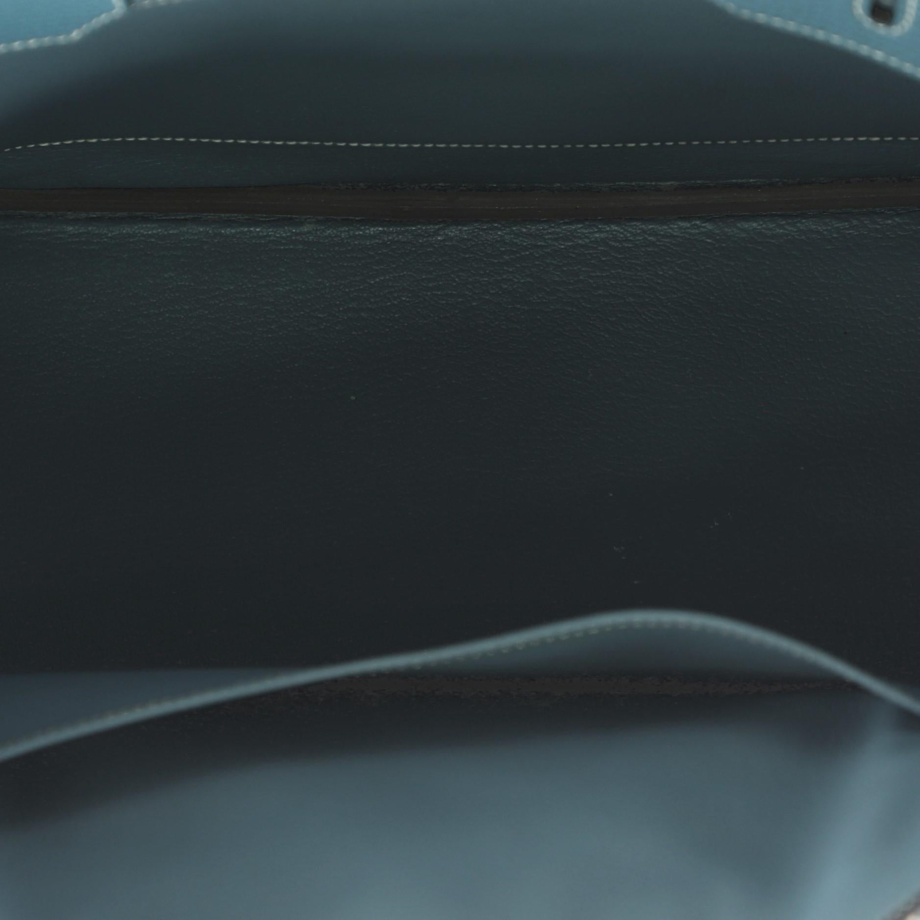 Hermes Birkin Handbag Blue Jean Togo with Palladium Hardware 35 2