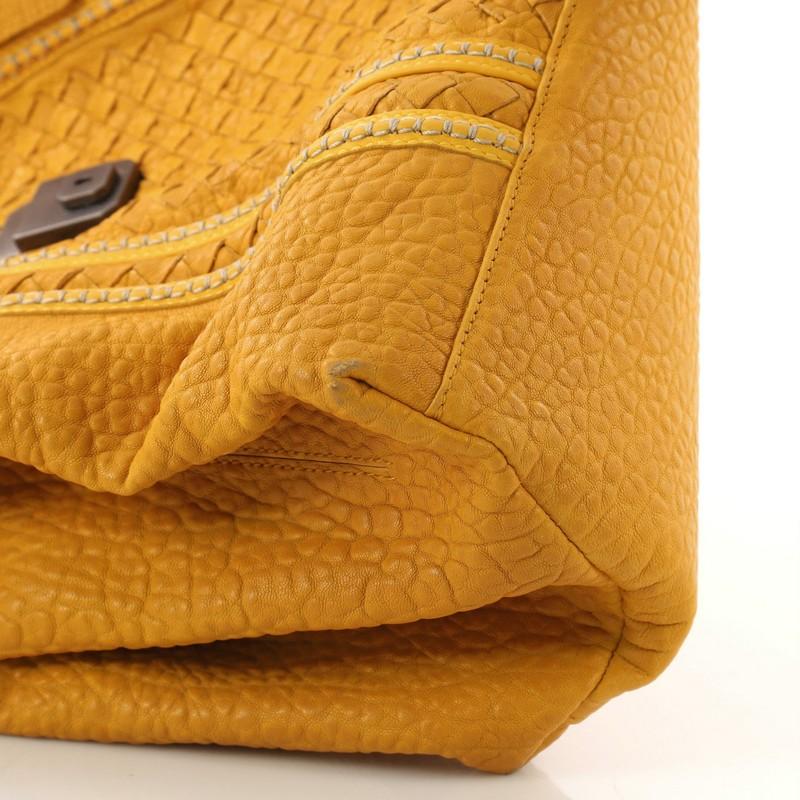 Bottega Veneta Roma Handbag Leather with Intrecciato Detail Medium 2