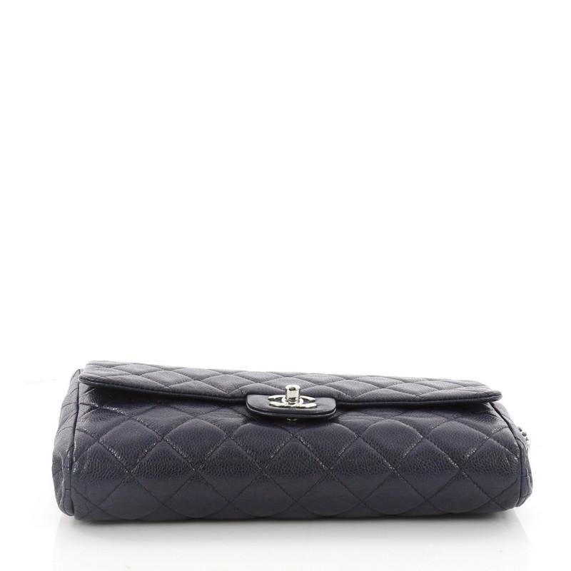 Women's or Men's Chanel Clutch with Chain Quilted Caviar