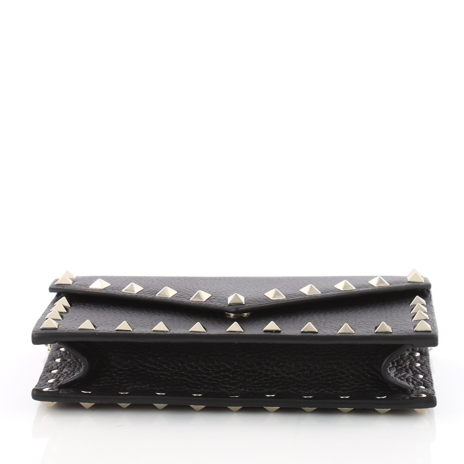 Women's or Men's Valentino Rockstud Wallet on Chain Leather