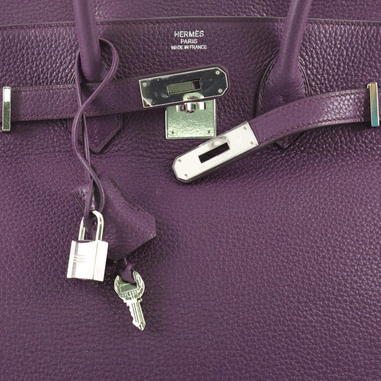 Hermes Birkin Handbag Ultraviolet Clemence with Palladium Hardware 35 ...