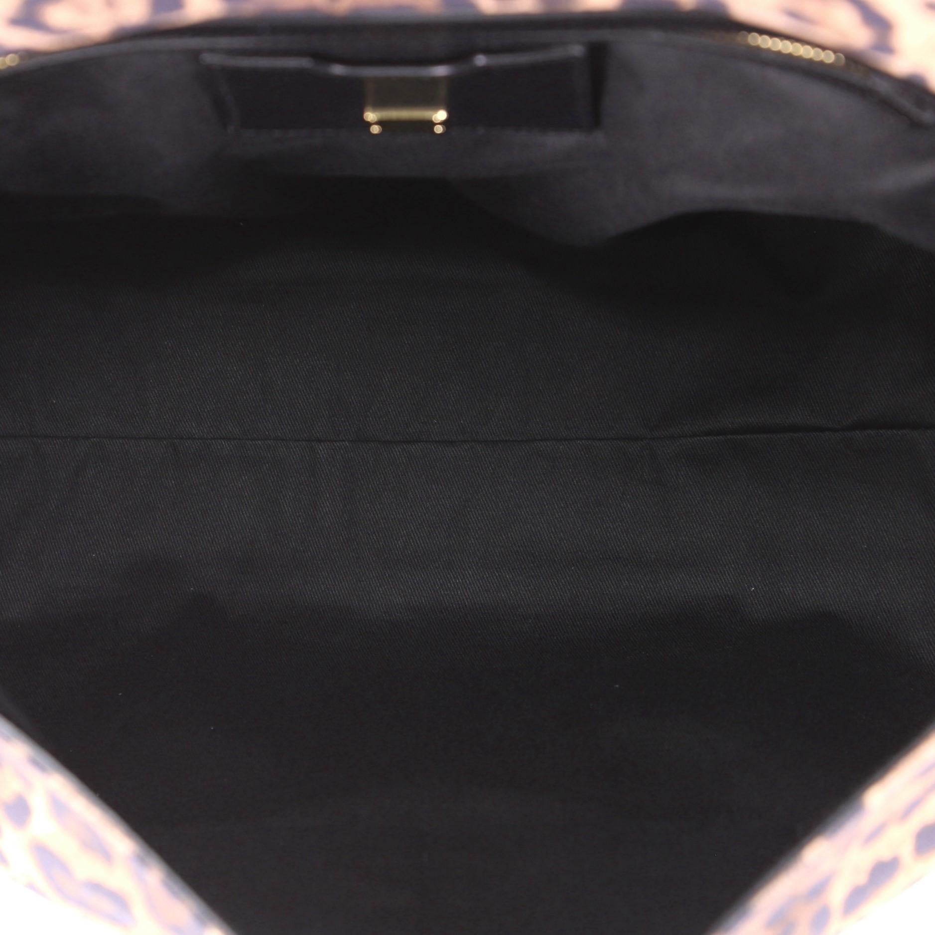 Dolce & Gabbana Soft Miss Sicily Handbag Leopard Print Canvas Large 1