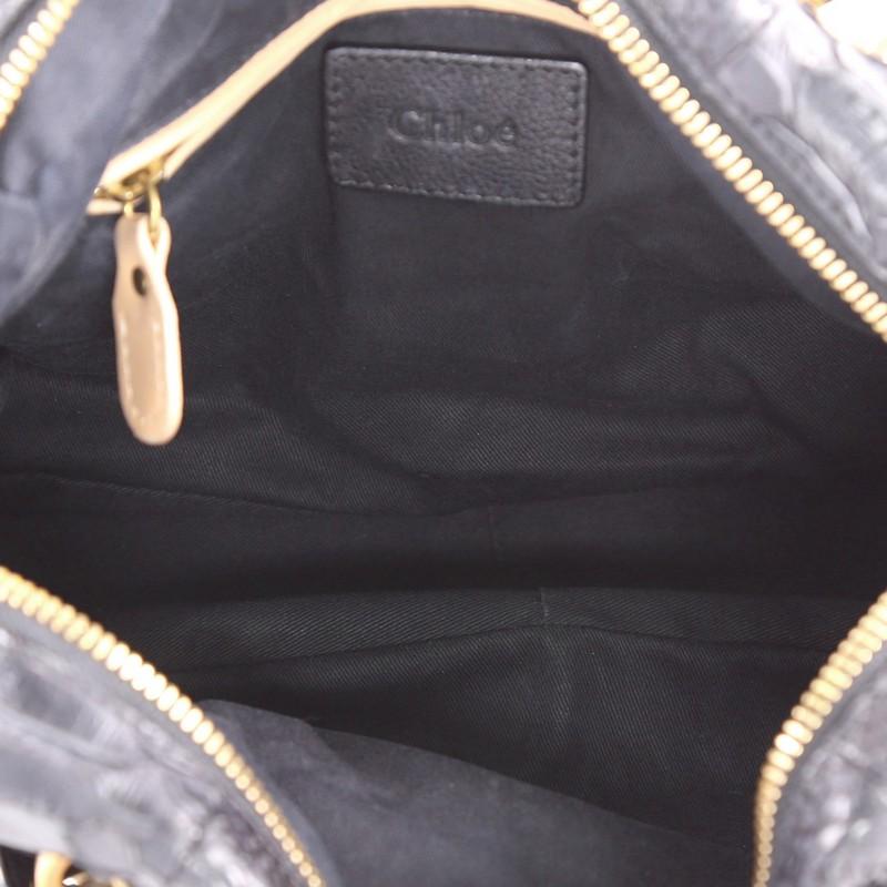 Black Chloe Paraty Top Handle Bag Python Medium
